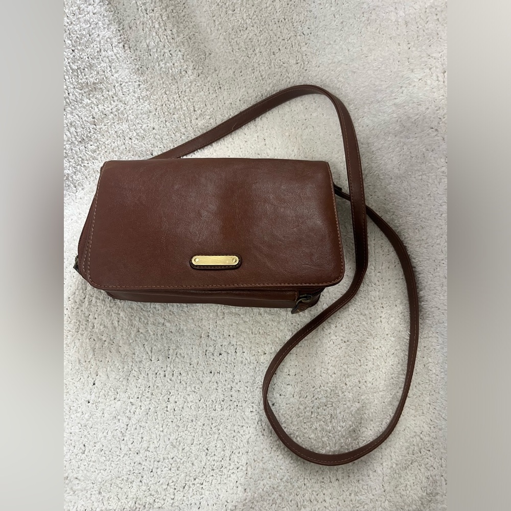 brown vintage satchel like purse